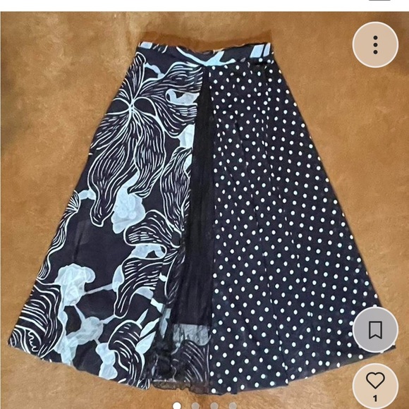 Y2K mesh and lace Blake and white mini skirt by FUZZI by Jean Paul Gaultier - Picture 1 of 4